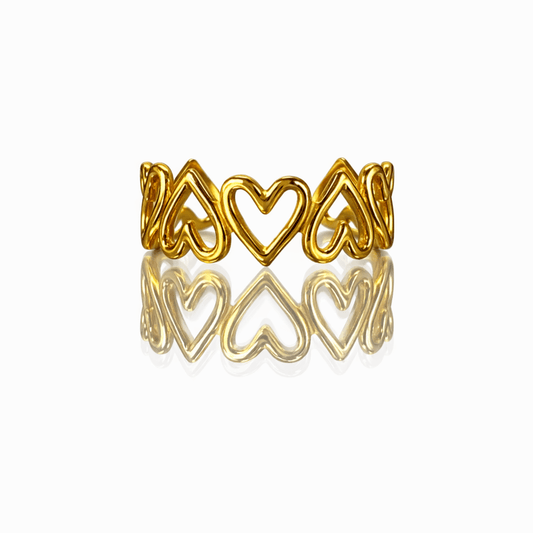 Bague coeur acier inoxydable - Aurorejewels
