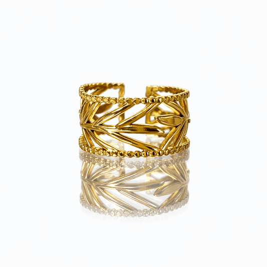 Bague feuille or - Aurorejewels