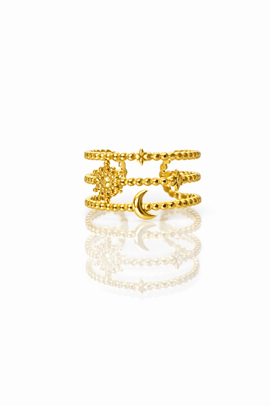 Bague soleil lune - Aurorejewels