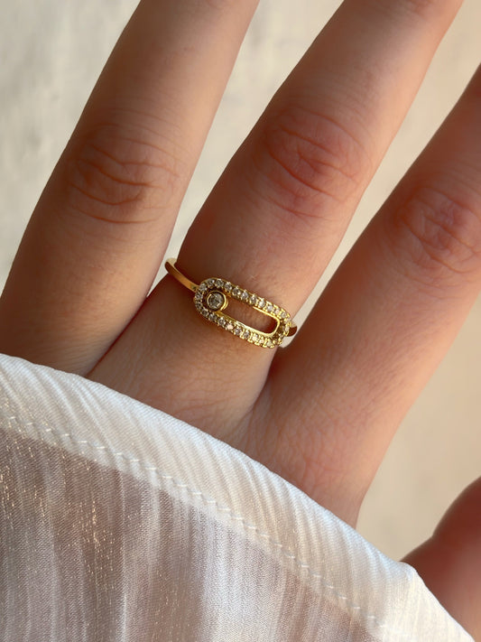 Bague strass acier inoxydable - Aurorejewels