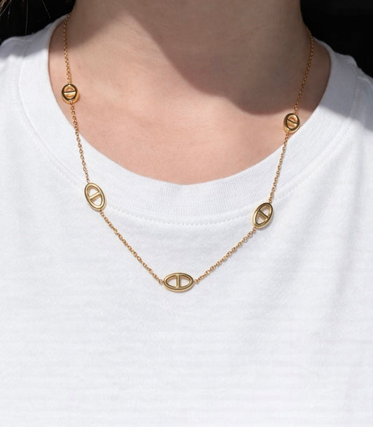 Collier maille marine - Aurorejewels