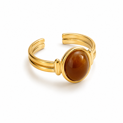 Natural stone ring