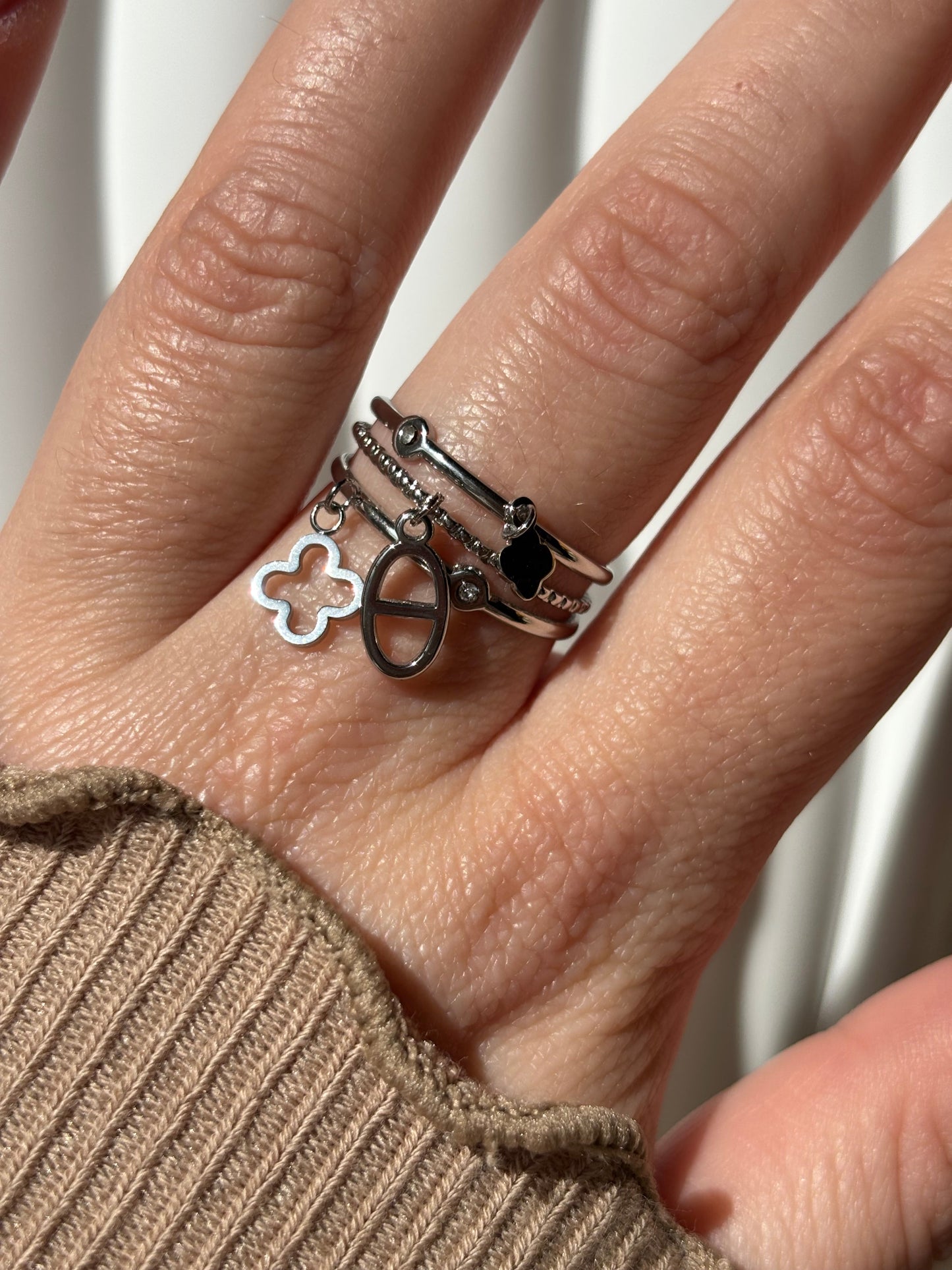 Bague breloque argentée - Aurorejewels
