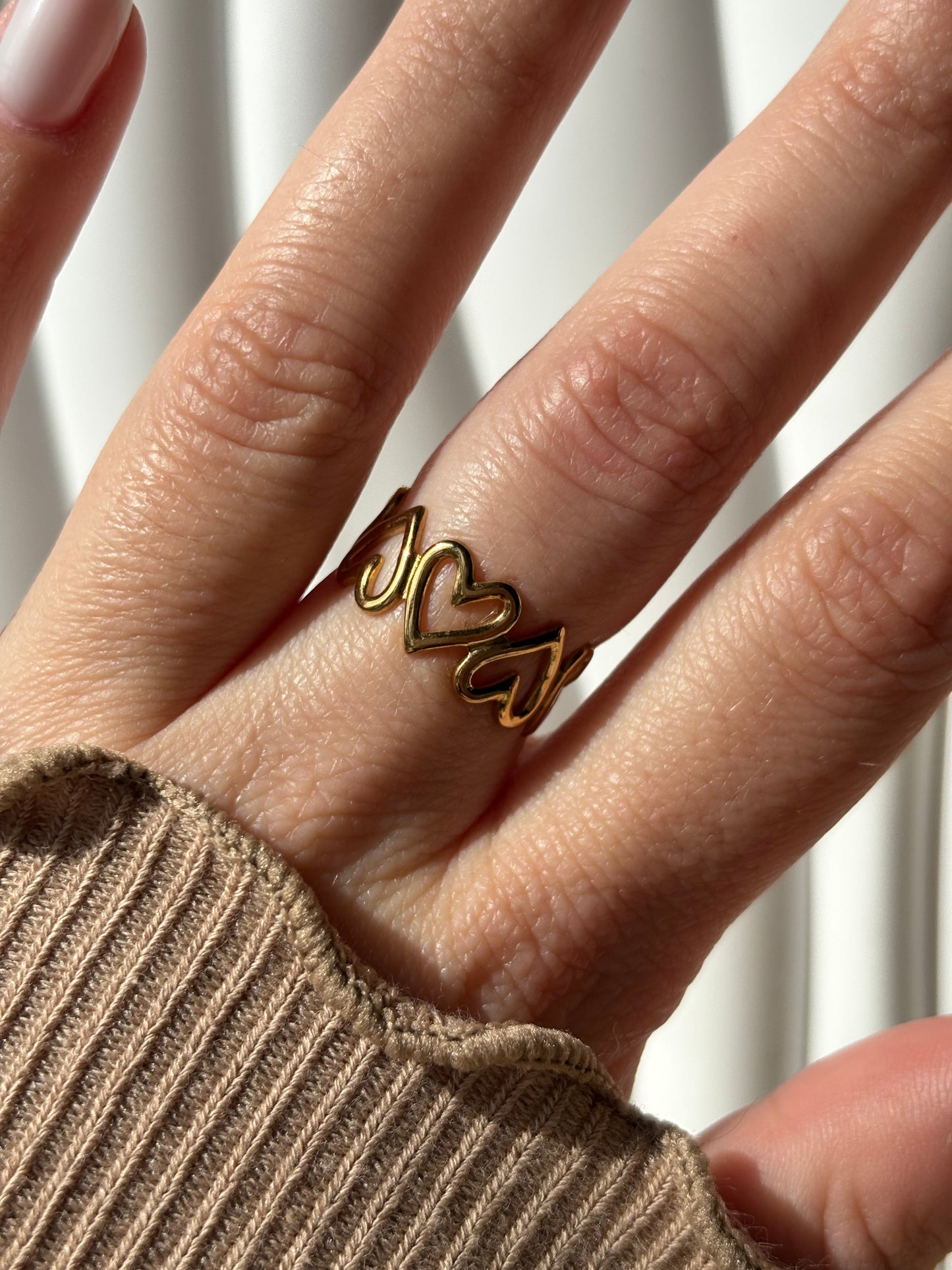 Bague coeur acier inoxydable - Aurorejewels