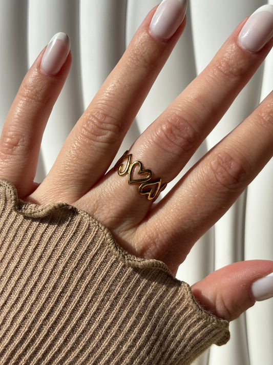 Bague coeur acier inoxydable - Aurorejewels