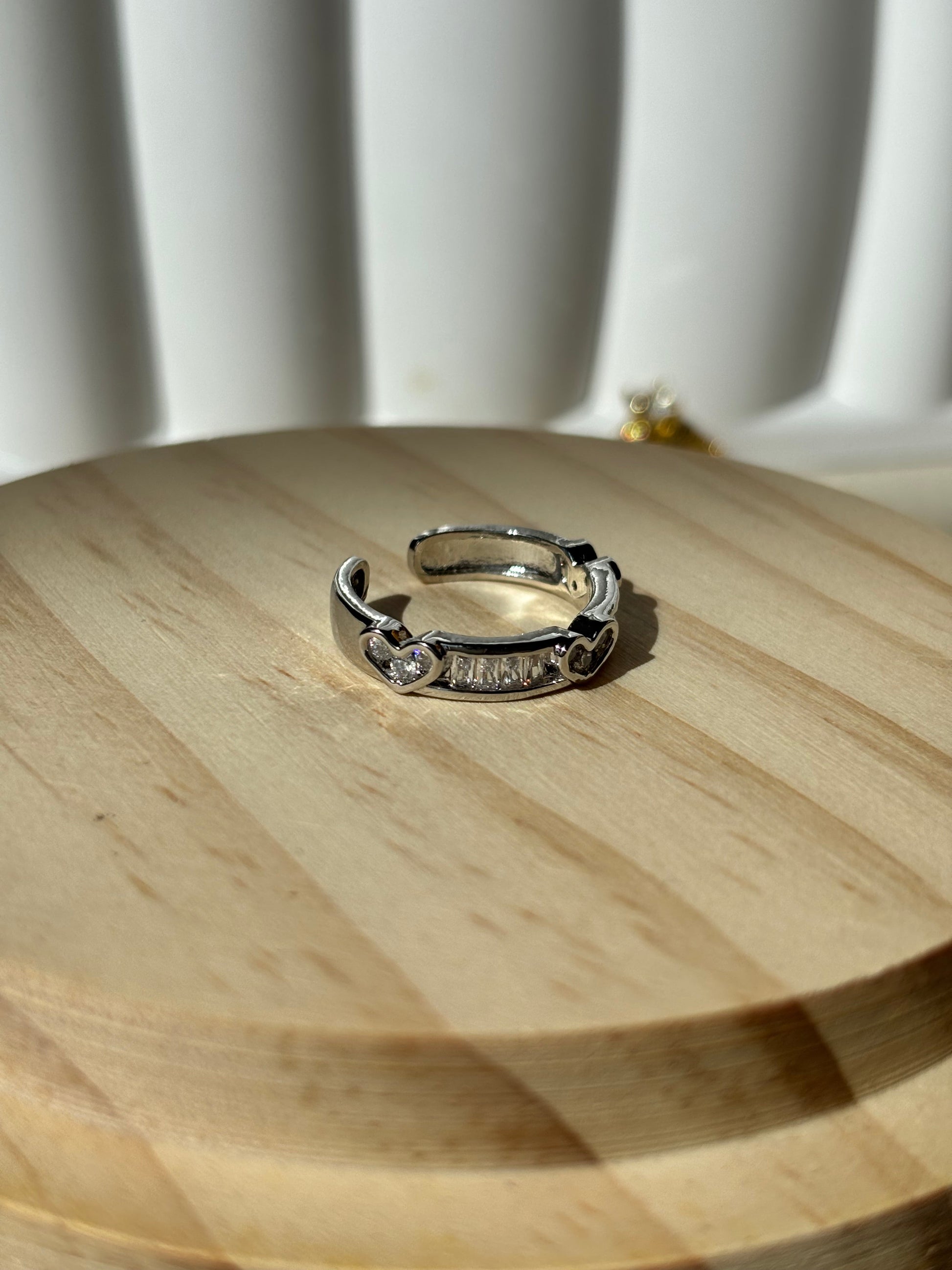 Bague coeur argentée - Aurorejewels