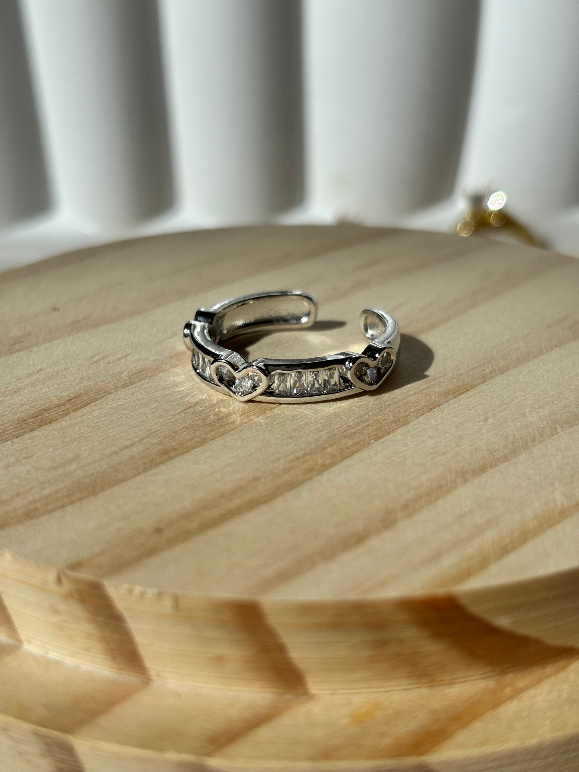 Bague coeur argentée - Aurorejewels