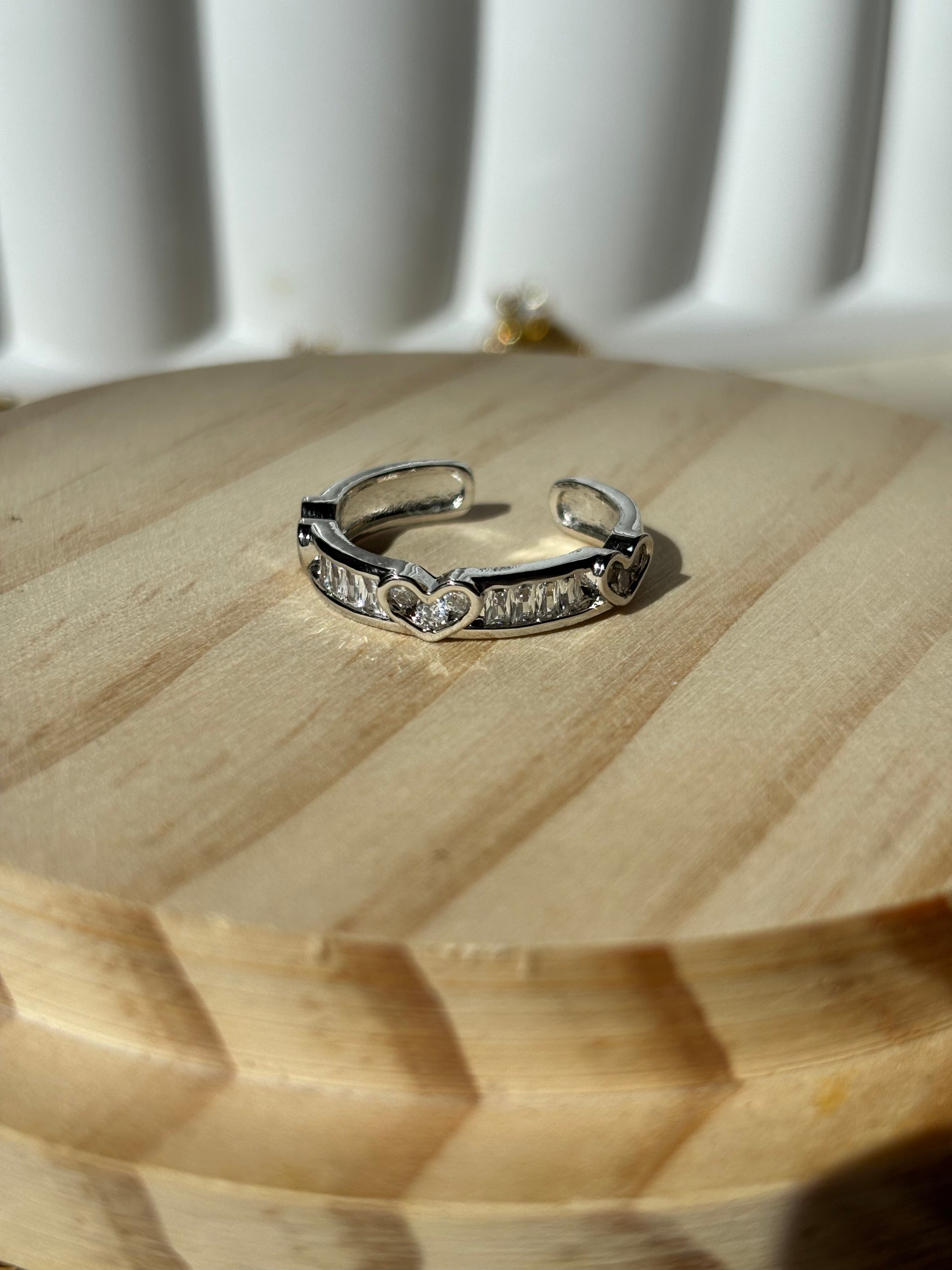 Bague coeur argentée - Aurorejewels
