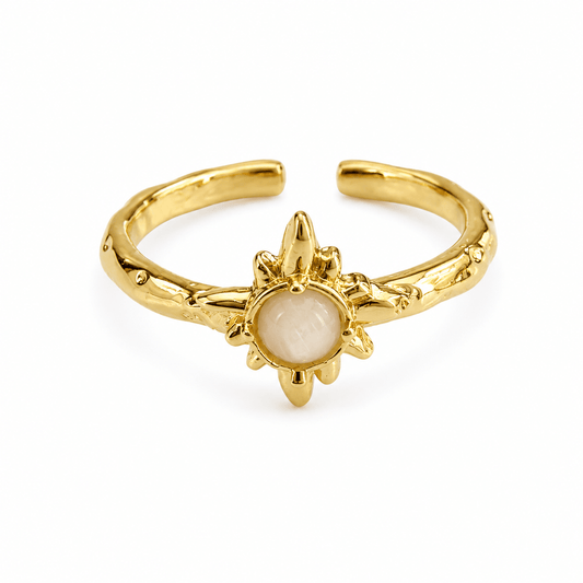 BAGUE ÉTOILE ACIER INOXYDABLE DORÉ - Aurorejewels