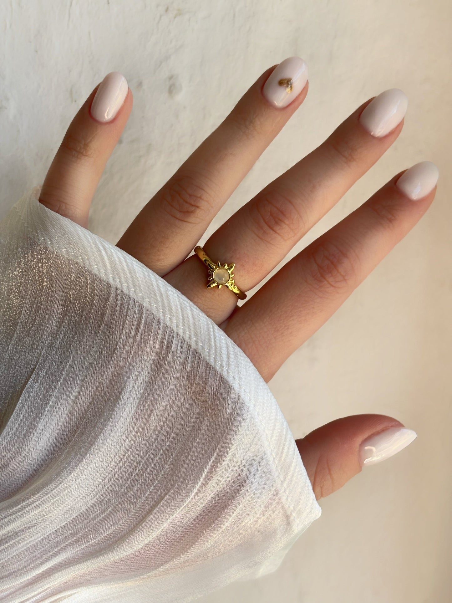 Bague étoile acier inoxydable doré - Aurorejewels
