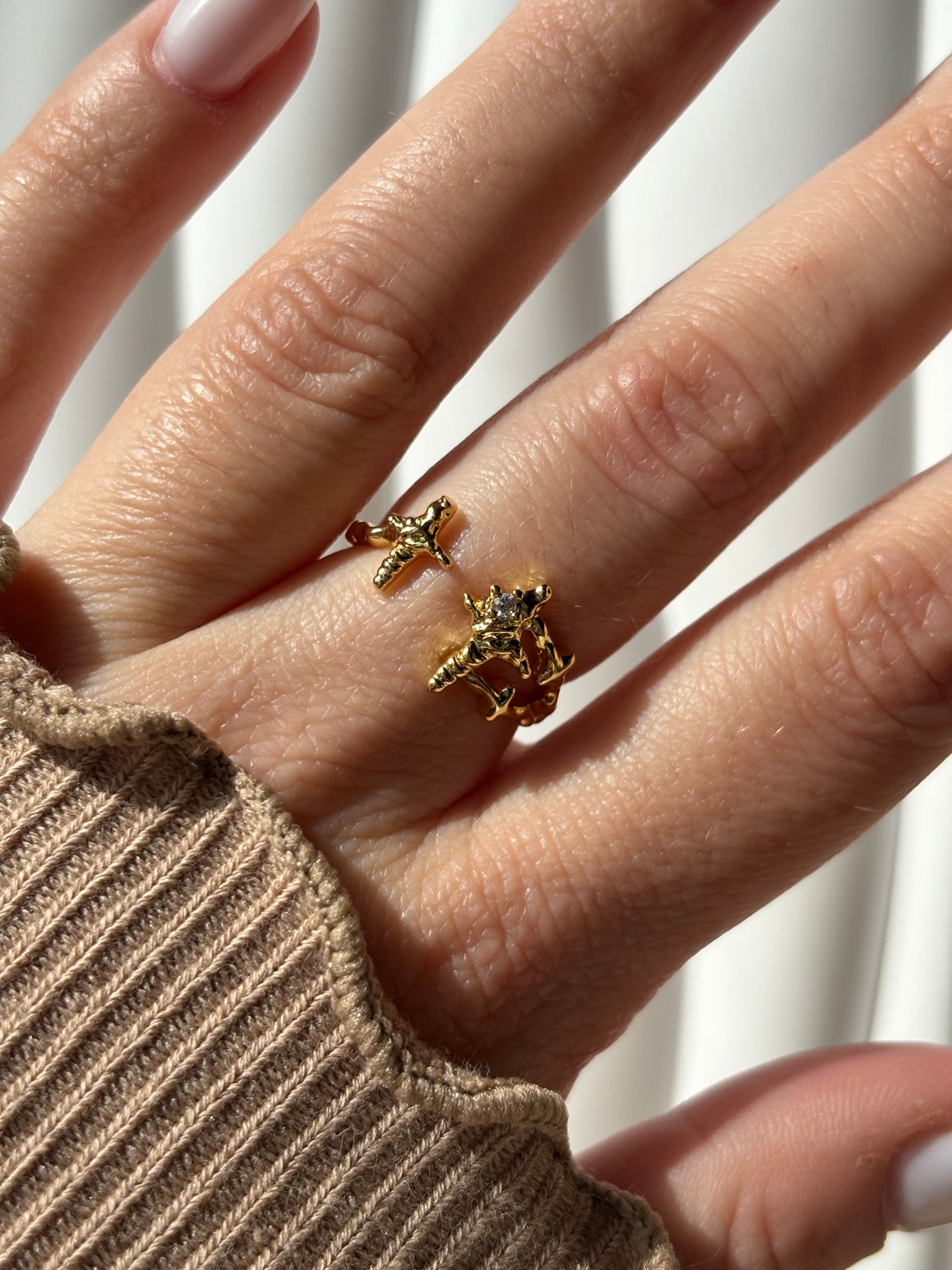 Bague étoile dorée - Aurorejewels