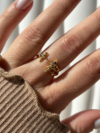 Bague étoile dorée - Aurorejewels