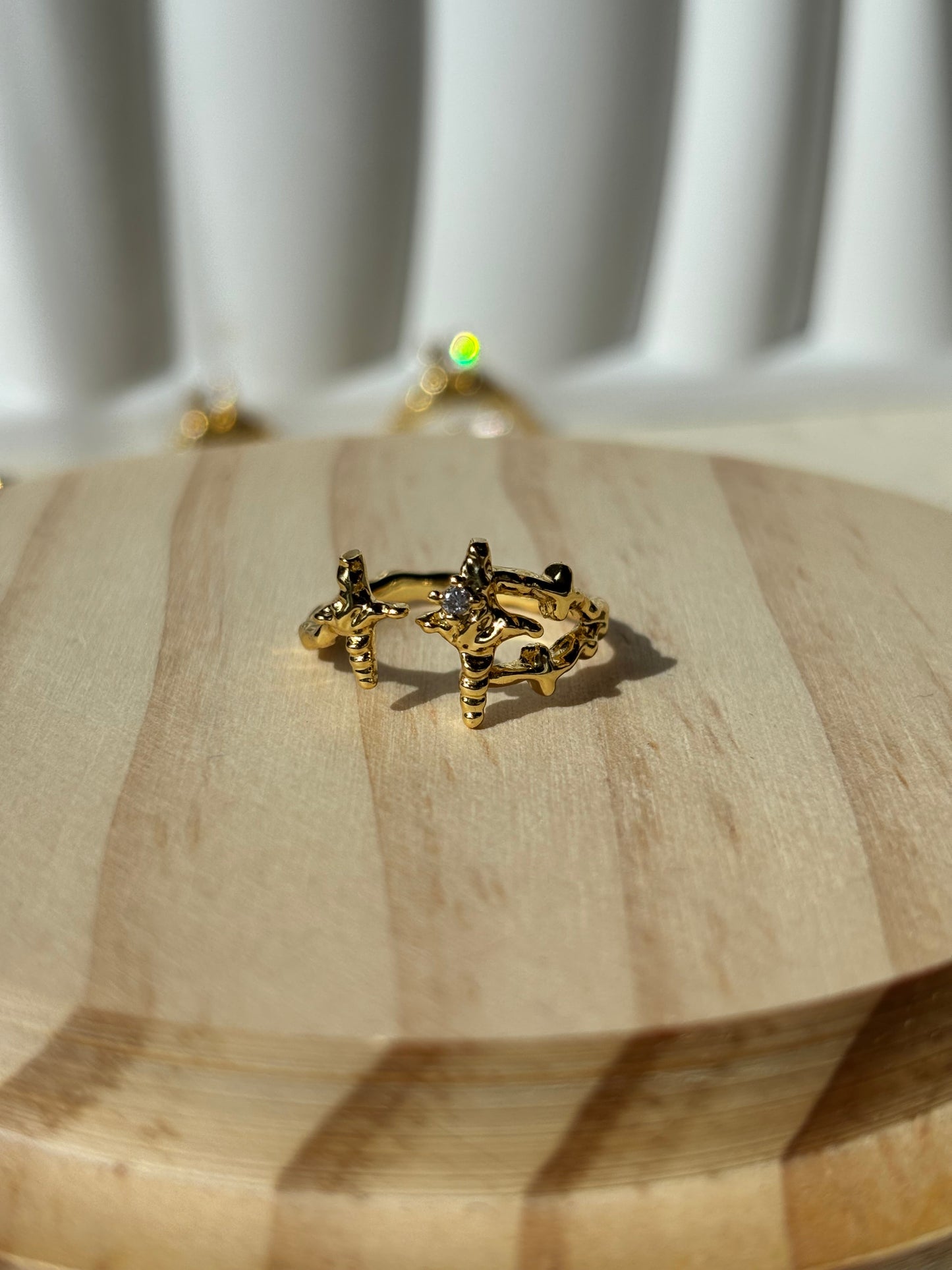 Bague étoile dorée - Aurorejewels