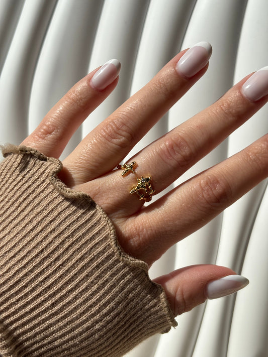 Bague étoile dorée - Aurorejewels