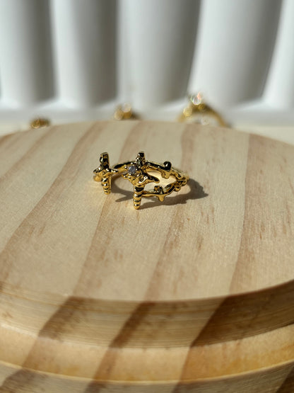 Bague étoile dorée - Aurorejewels