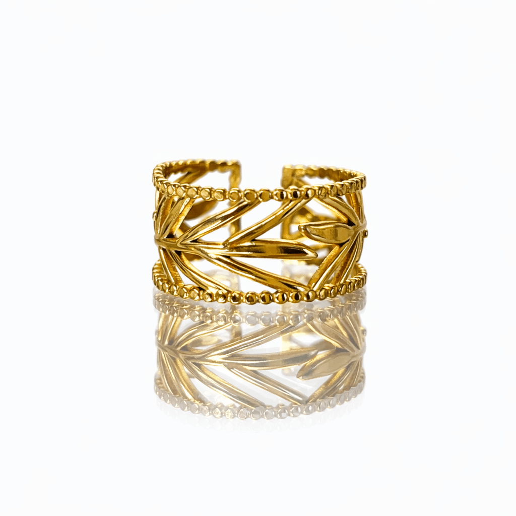 Bague feuille or - Aurorejewels