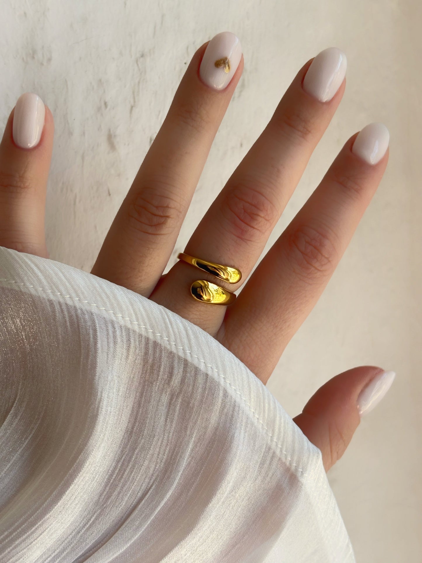 Bague goutte d'eau acier inoxydable - Aurorejewels
