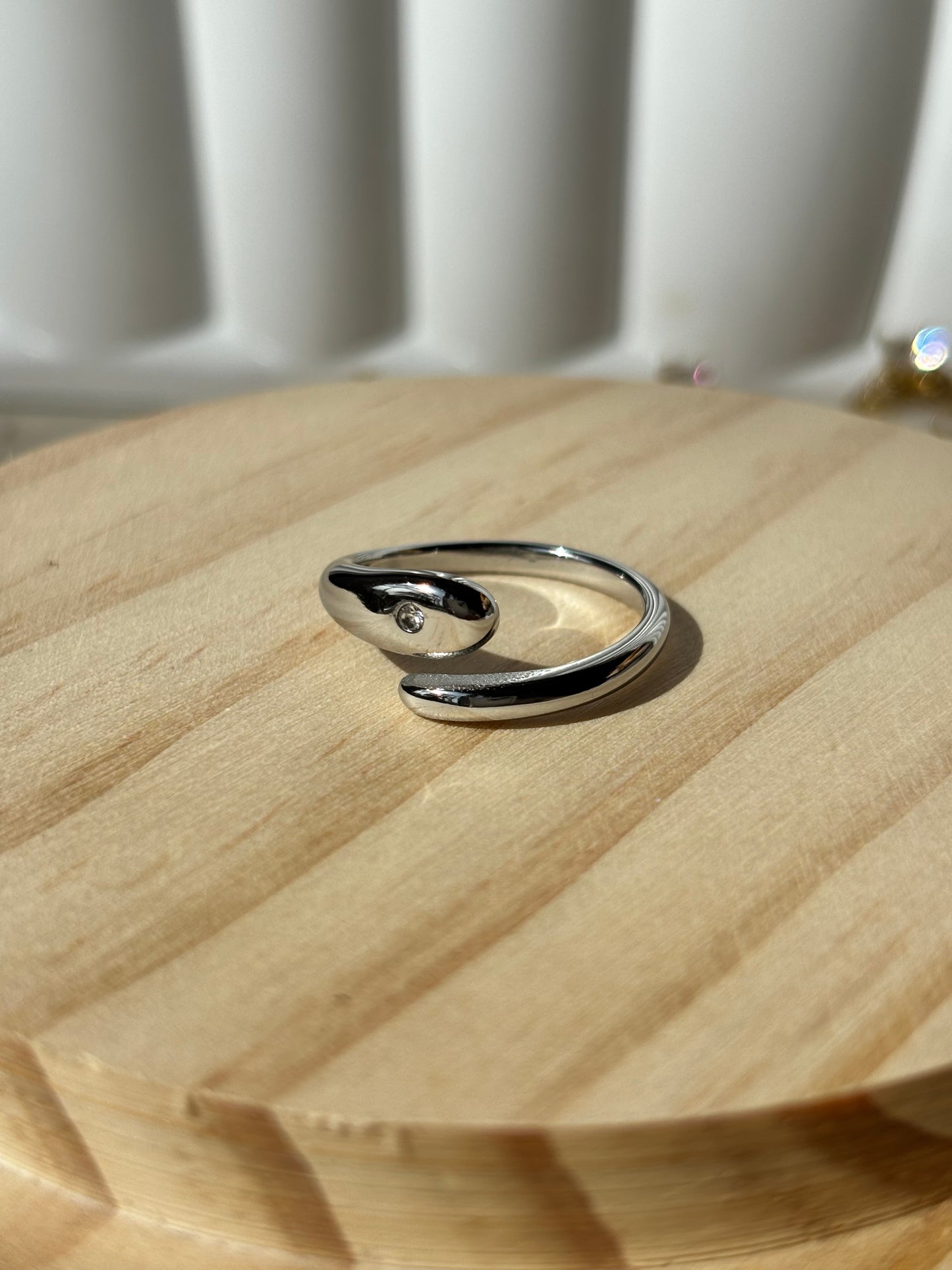 Bague goutte d'eau argentée - Aurorejewels