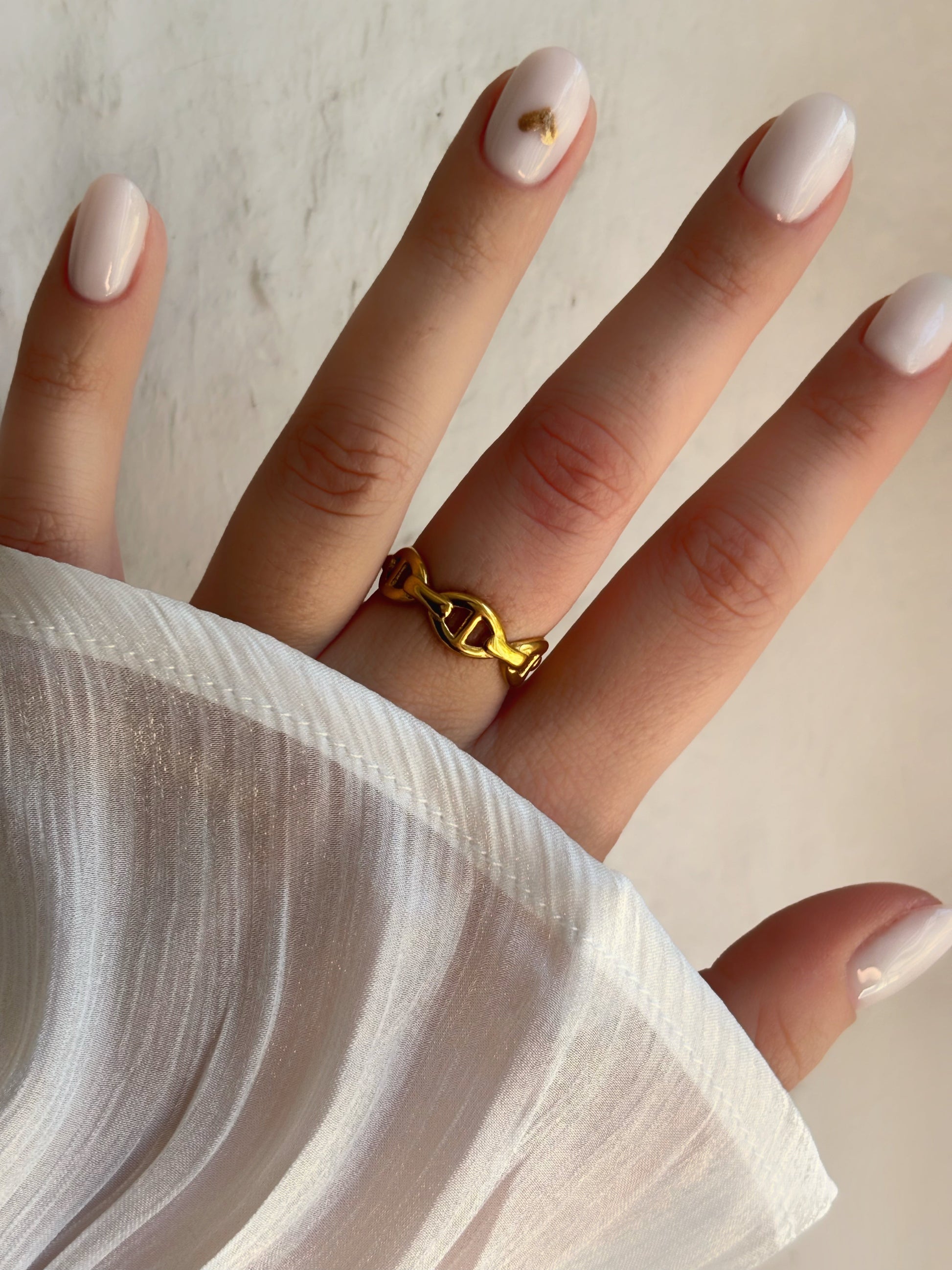 Bague maille marine doré - Aurorejewels