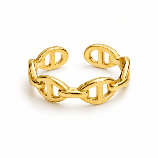 BAGUE MAILLE MARINE DORÉ - Aurorejewels