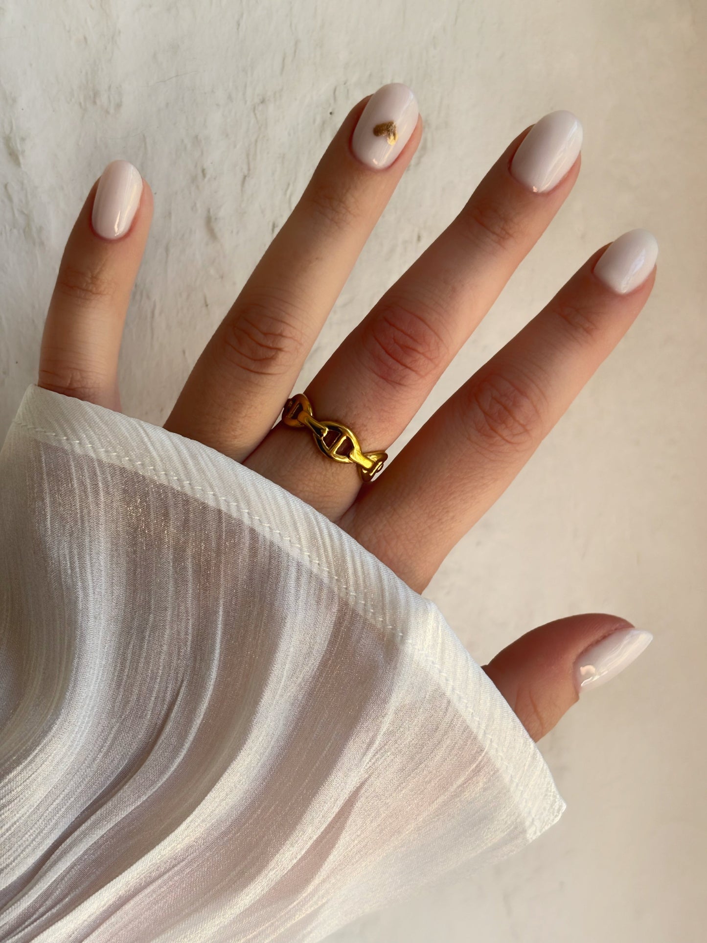 Bague maille marine doré - Aurorejewels