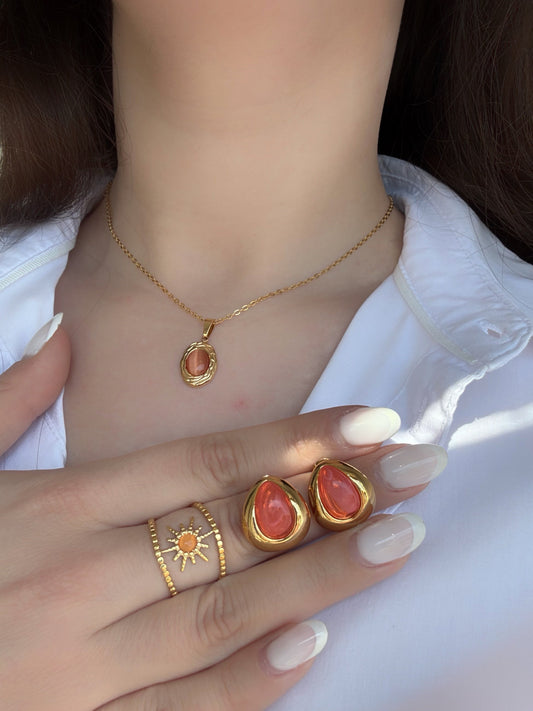 Bague orange - Aurorejewels