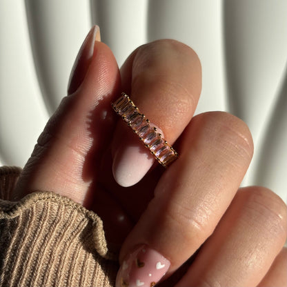 Bague pierre rose - Aurorejewels