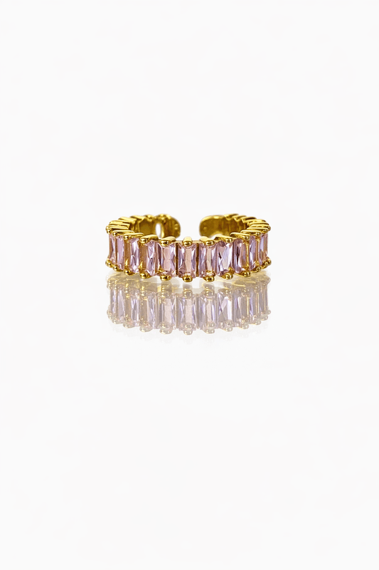 Bague pierre rose - Aurorejewels