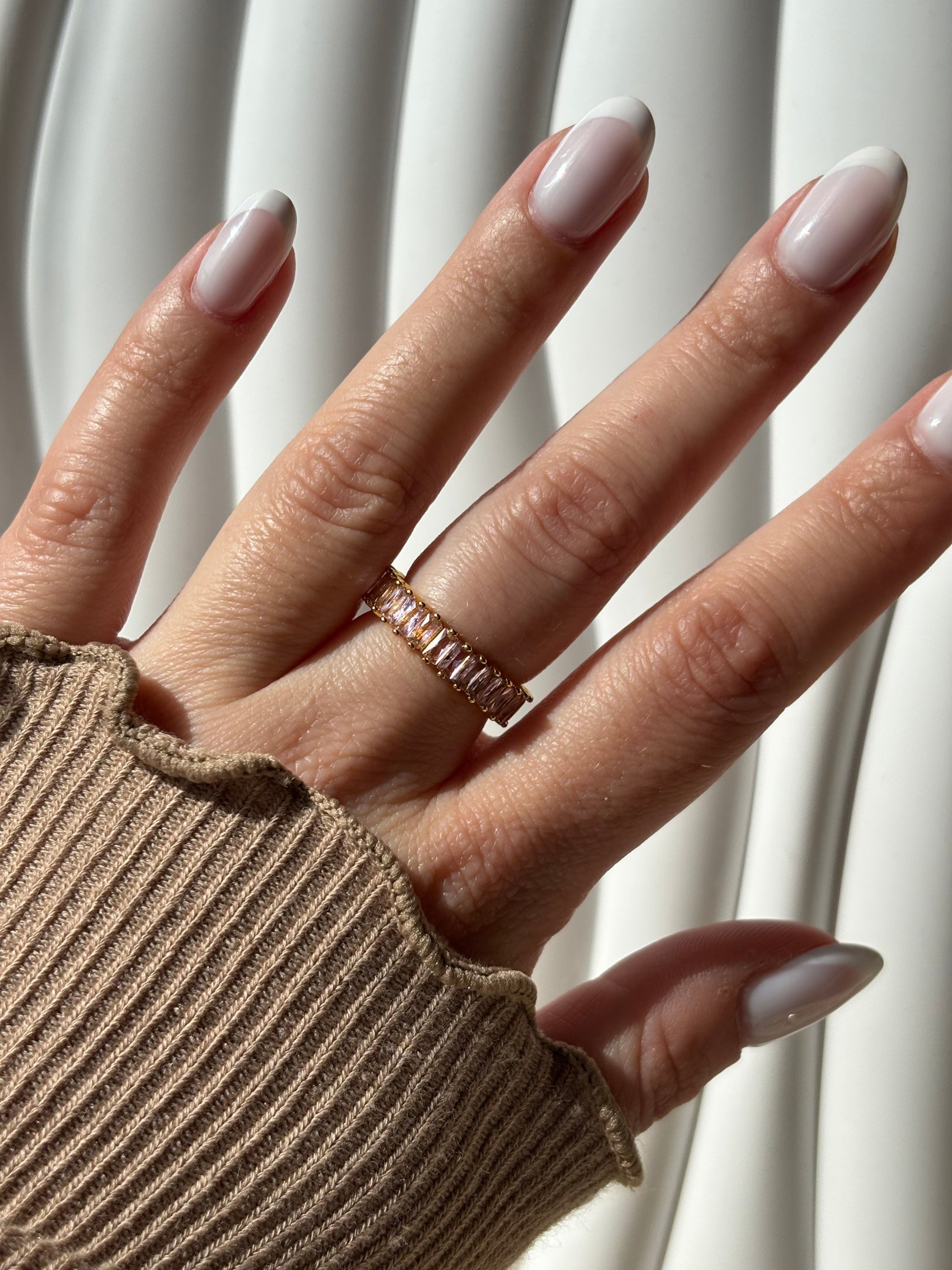 Bague pierre rose - Aurorejewels