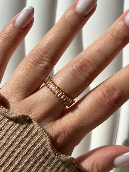 Bague pierre rose - Aurorejewels