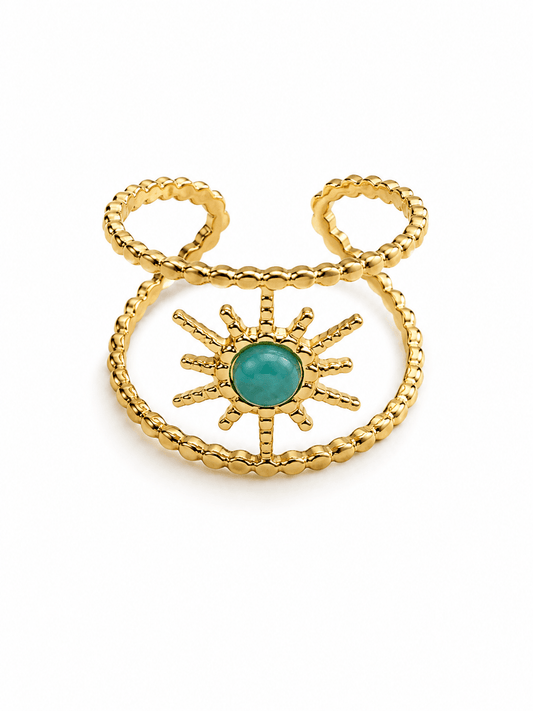 BAGUE PIERRE VERTE FEMME - Aurorejewels