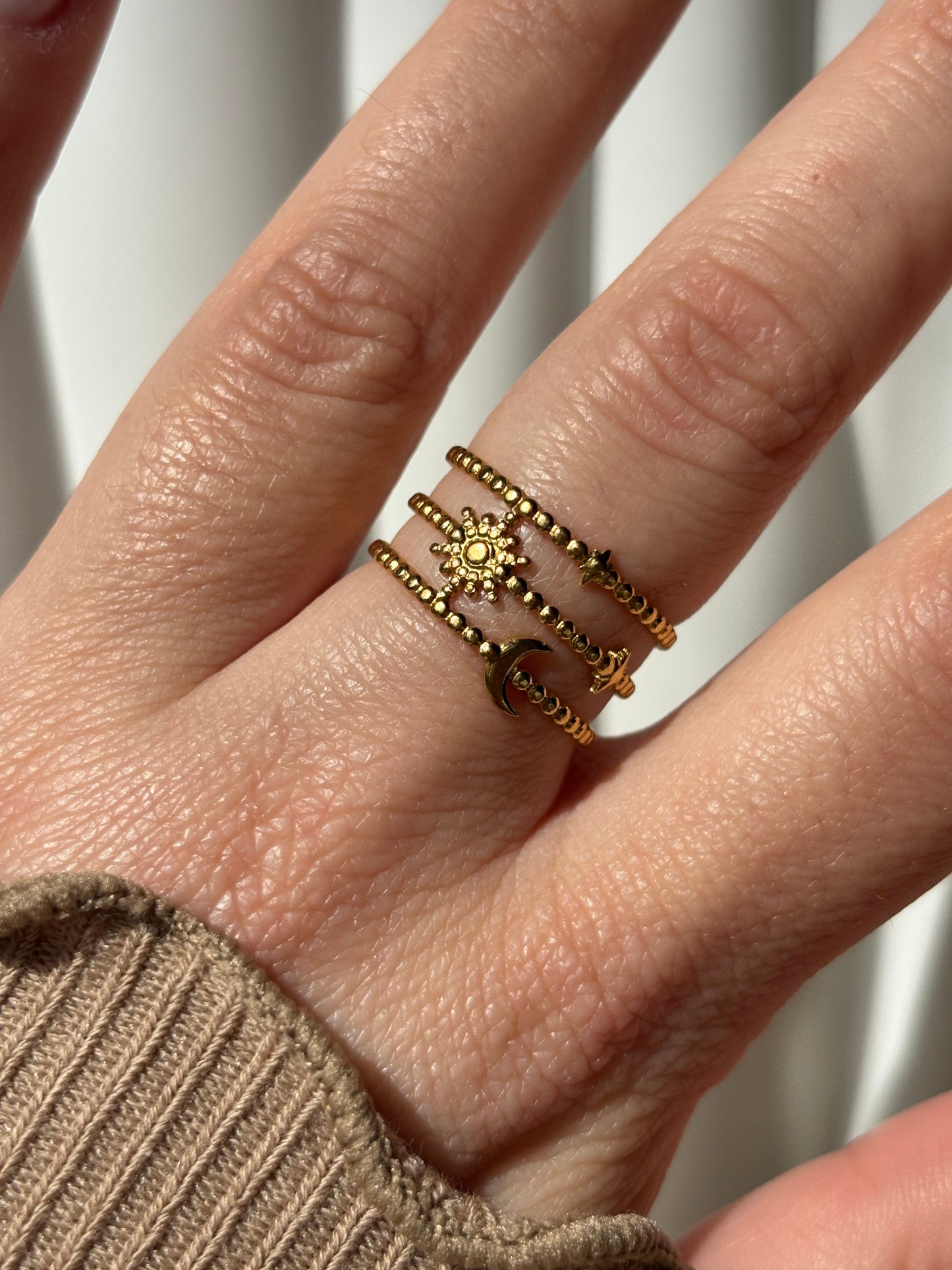 Bague soleil lune - Aurorejewels