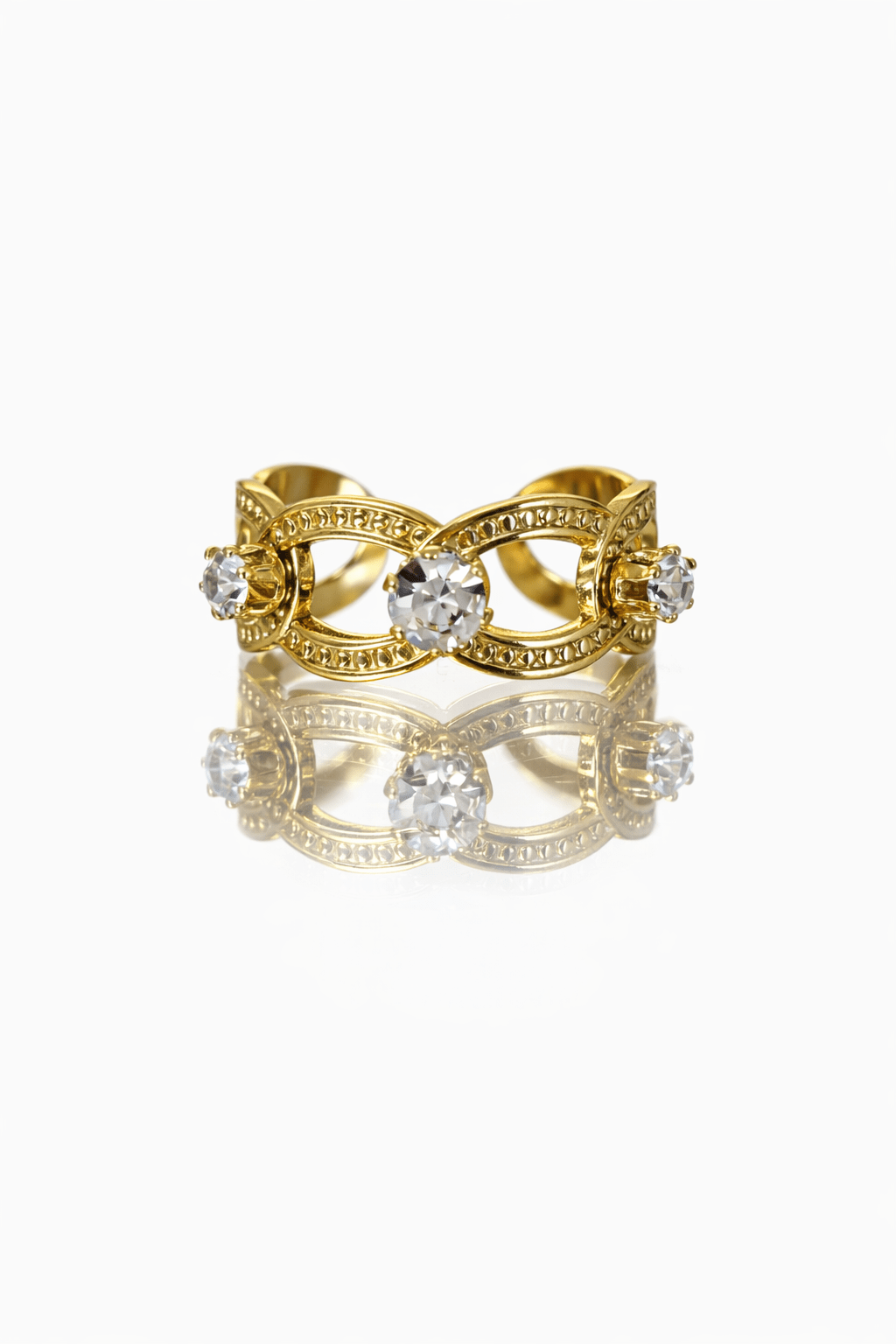 Bague strass acier inoxydable - Aurorejewels