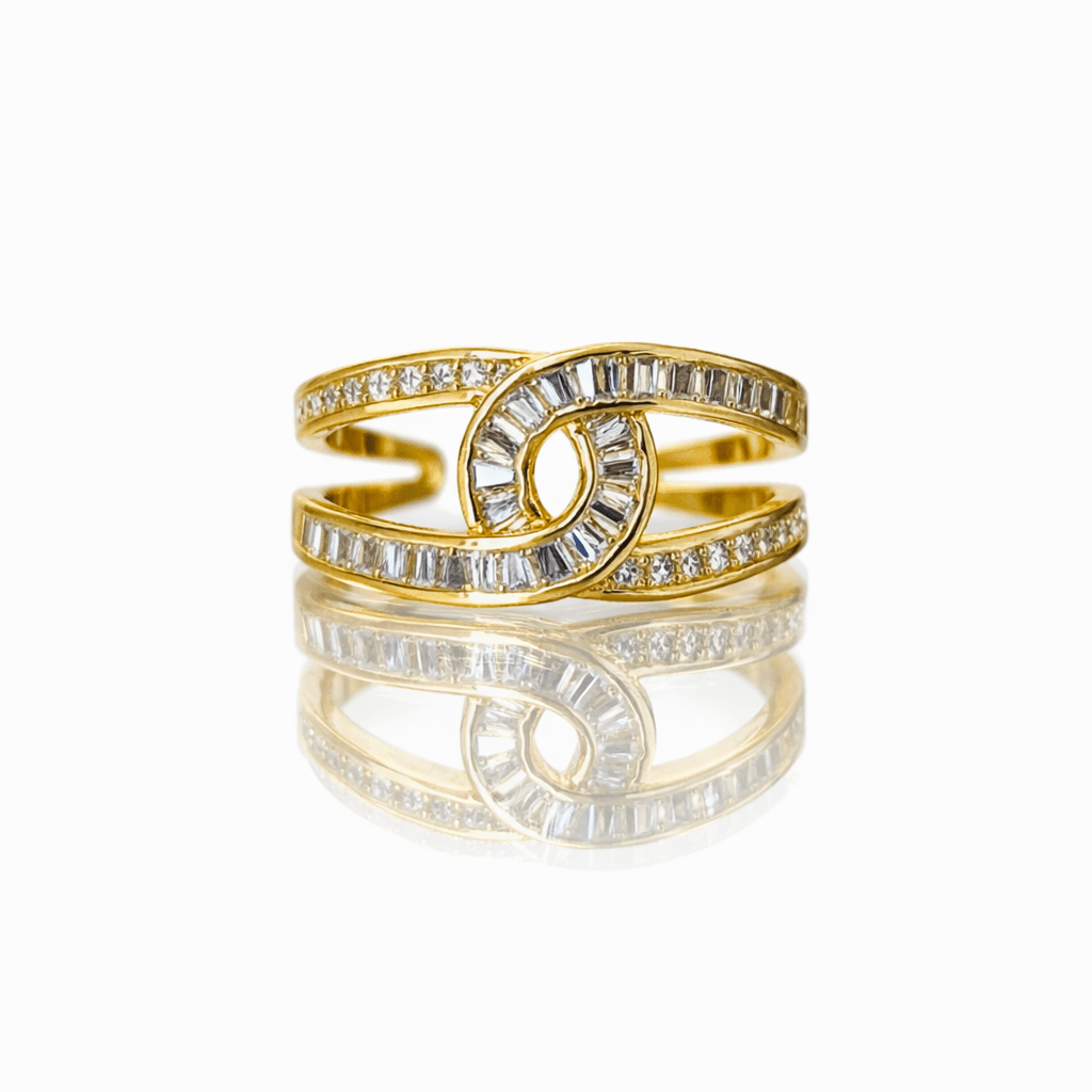 Bague strass or - Aurorejewels