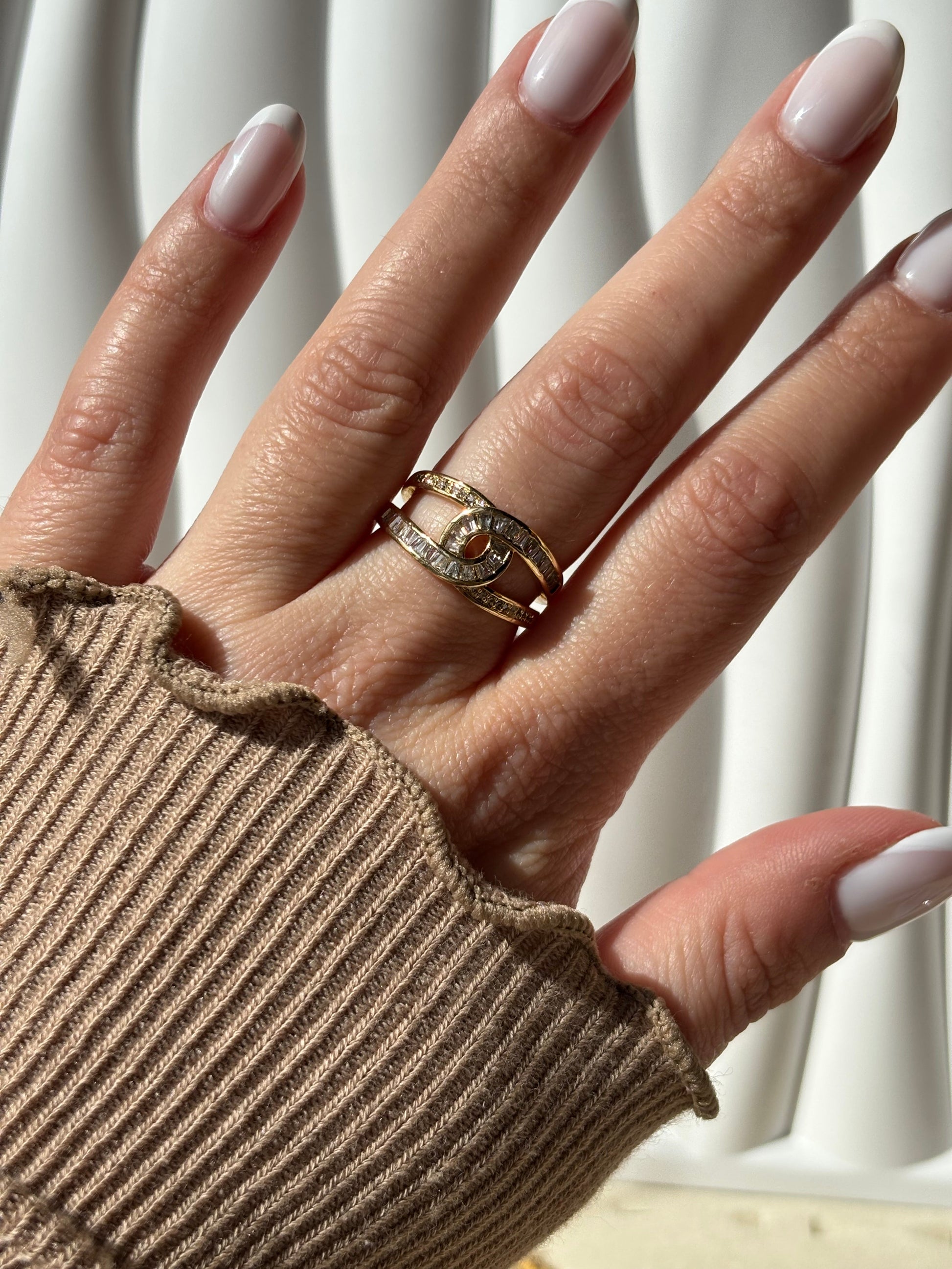 Bague strass or - Aurorejewels