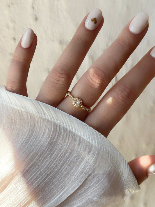 Bague strass & perles - Aurorejewels