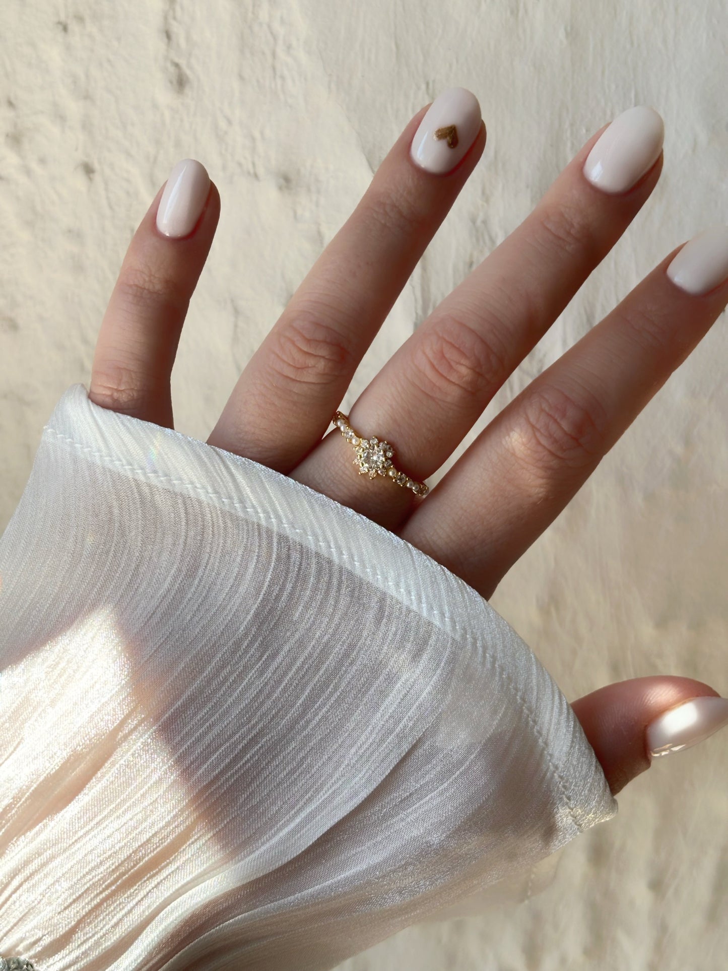 Bague strass & perles - Aurorejewels