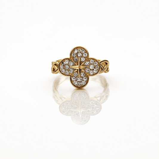 Bague trèfle acier inoxydable - Aurorejewels