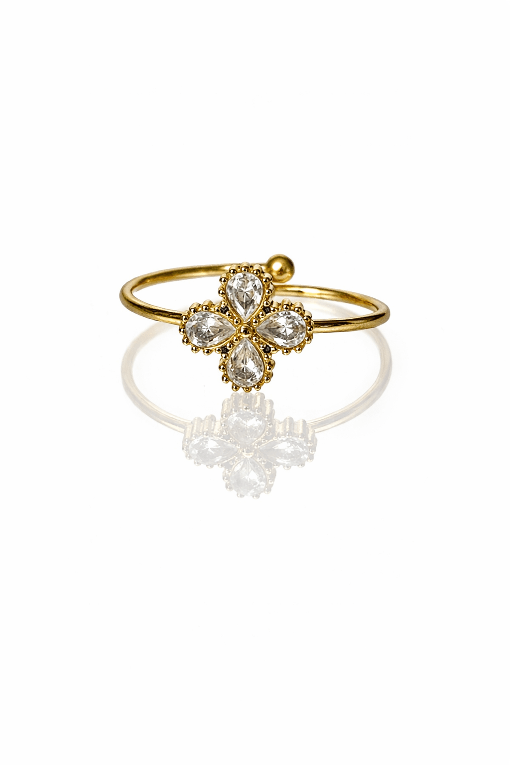 Bague tréfle or - Aurorejewels
