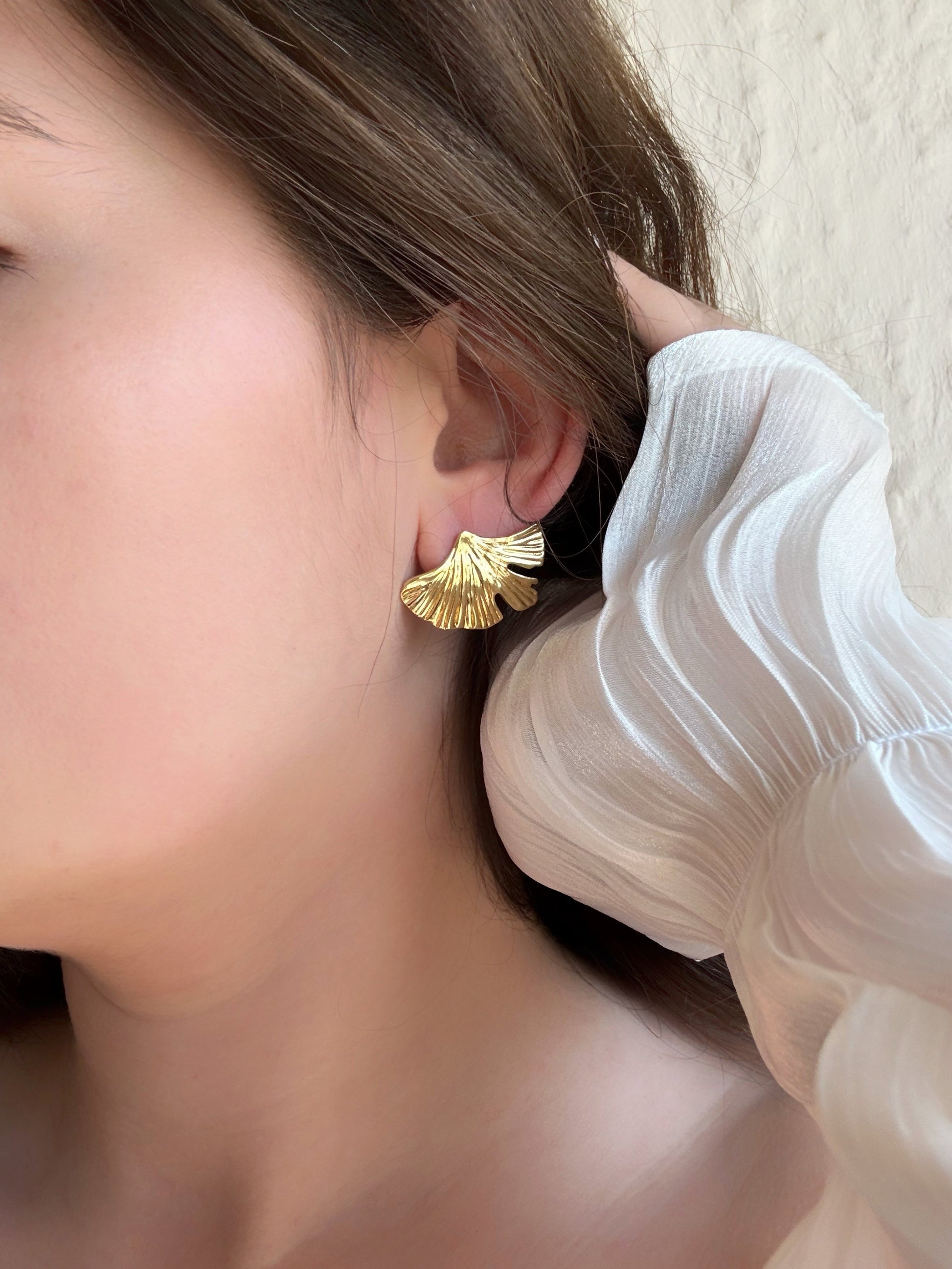Boucles d'oreilles ginkgo - Aurorejewels