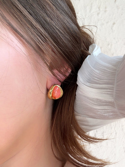 Boucles d’oreilles orange - Aurorejewels