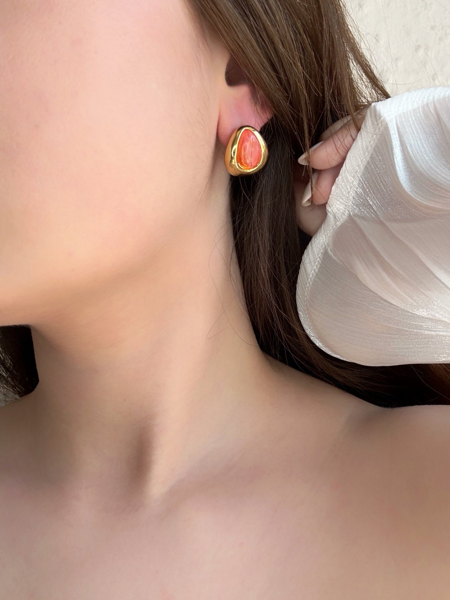 Boucles d’oreilles orange - Aurorejewels