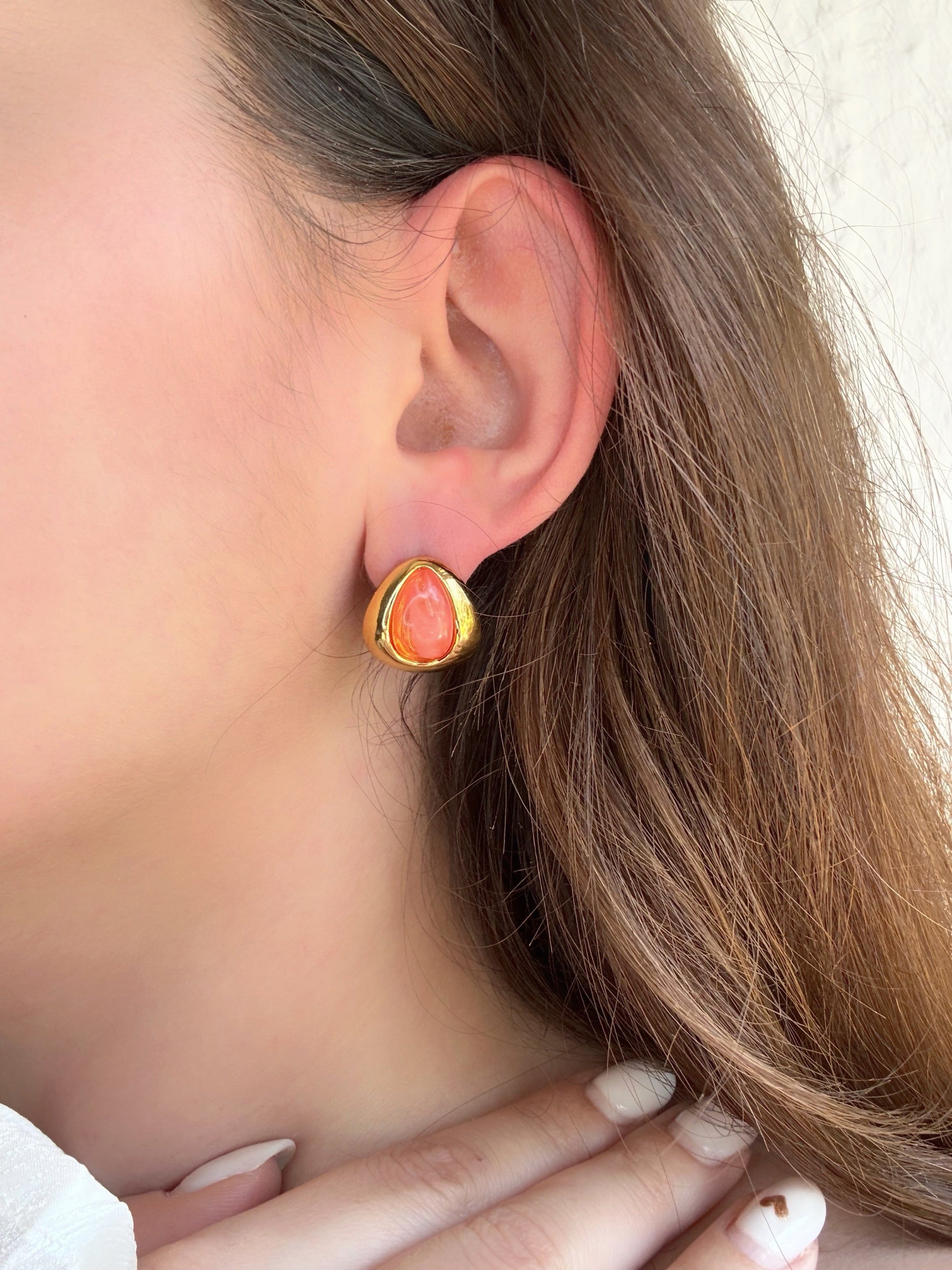 Boucles d’oreilles orange - Aurorejewels