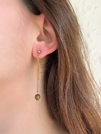 Boucles d'oreilles pendantes femme acier inoxydable - Aurorejewels