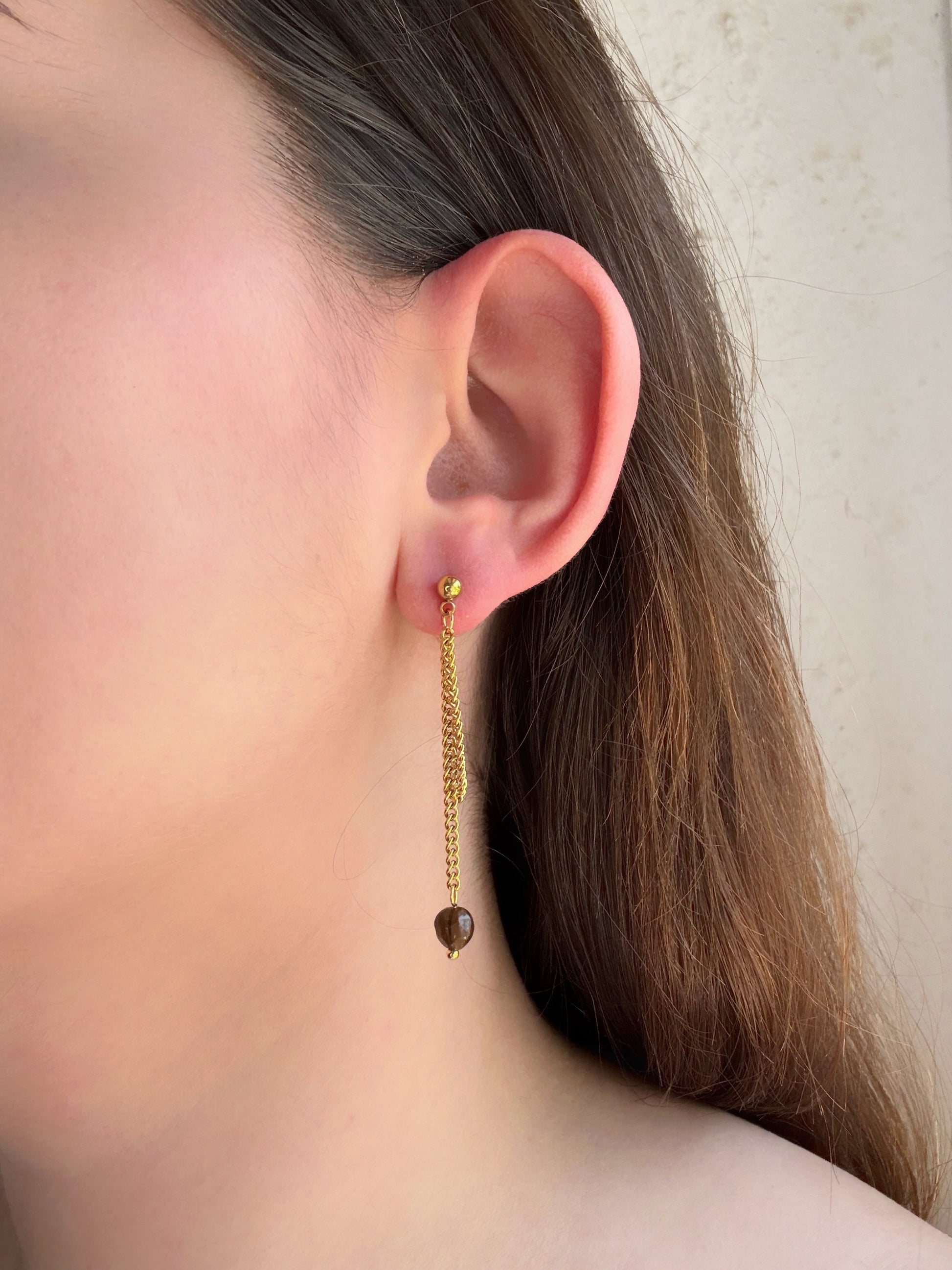 Boucles d'oreilles pendantes femme doré - Aurorejewels