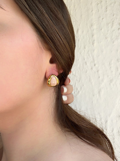 boucles d'oreilles roses poudrées - Aurorejewels