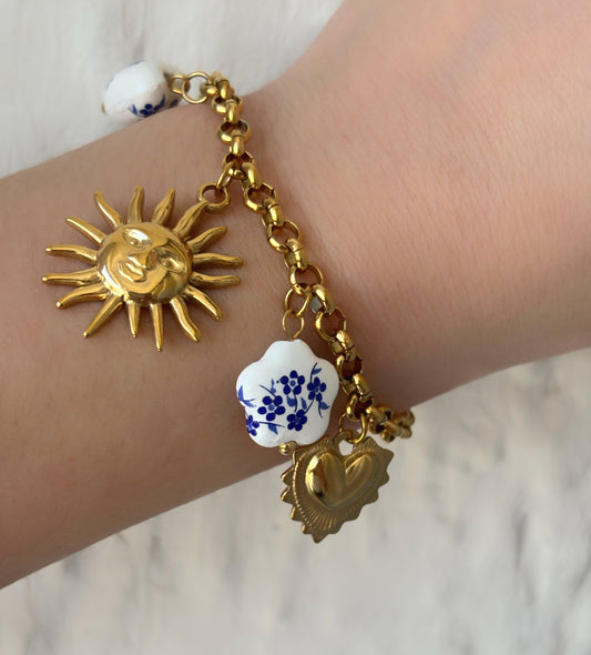 Bracelet breloque acier inoxydable - Aurorejewels