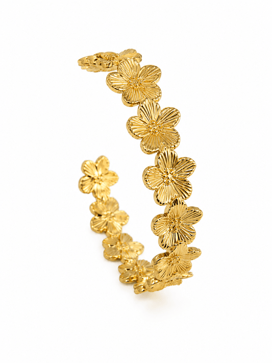 BRACELET JONC FLEUR - Aurorejewels