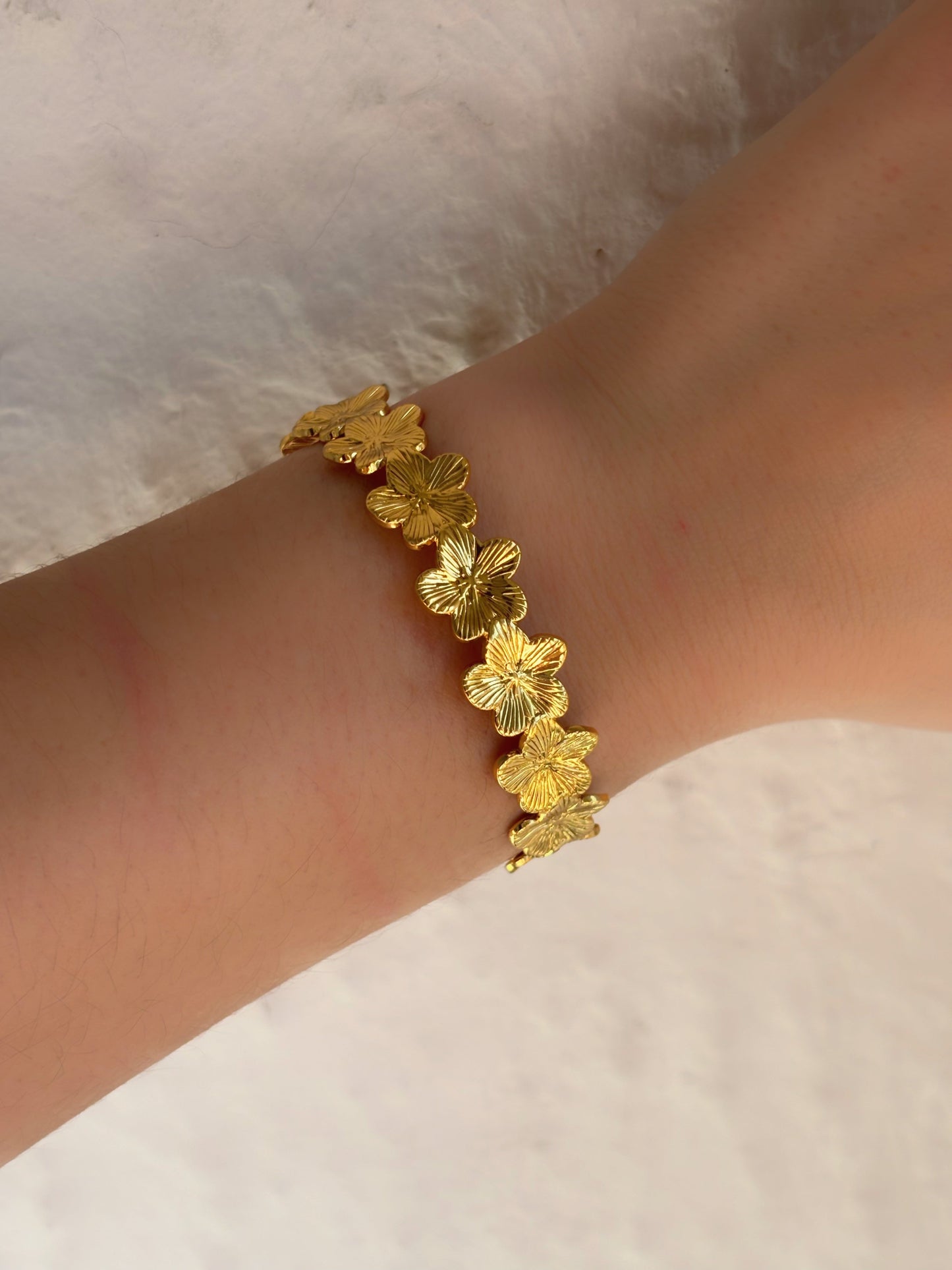 Bracelet jonc fleur - Aurorejewels