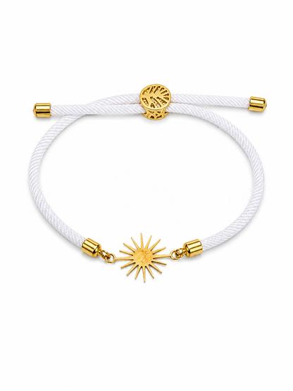 Pulsera de cordón con dije de sol